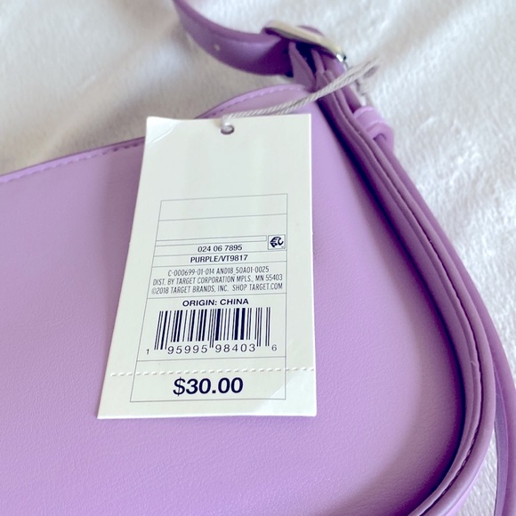 A New Day Isometrical Handbag with AdjustableStrap.  Color Purple,  Trendy, NWT - Picture 12 of 12